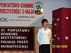 III Powiatowy Konkurs Recytatorski Polskiej Poezji Patriotycznej 2009 - Katarzyna Pelczar